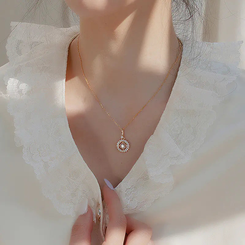 S925 Silver Lucky Compass Necklace for Women