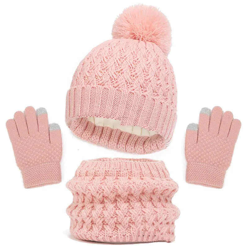 Children's Three-Piece Hat, Scarf, and Gloves Set