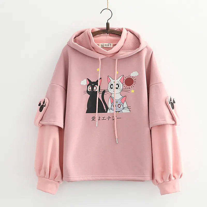 New Fall Winter Women's Hooded Sweatshirt for Students