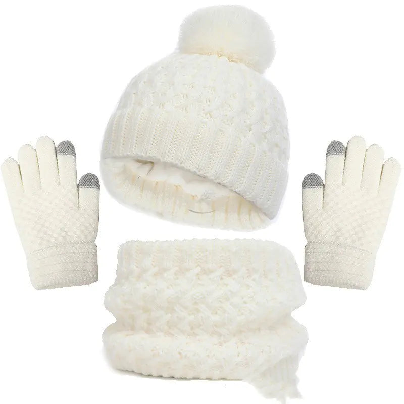 Children's Three-Piece Hat, Scarf, and Gloves Set