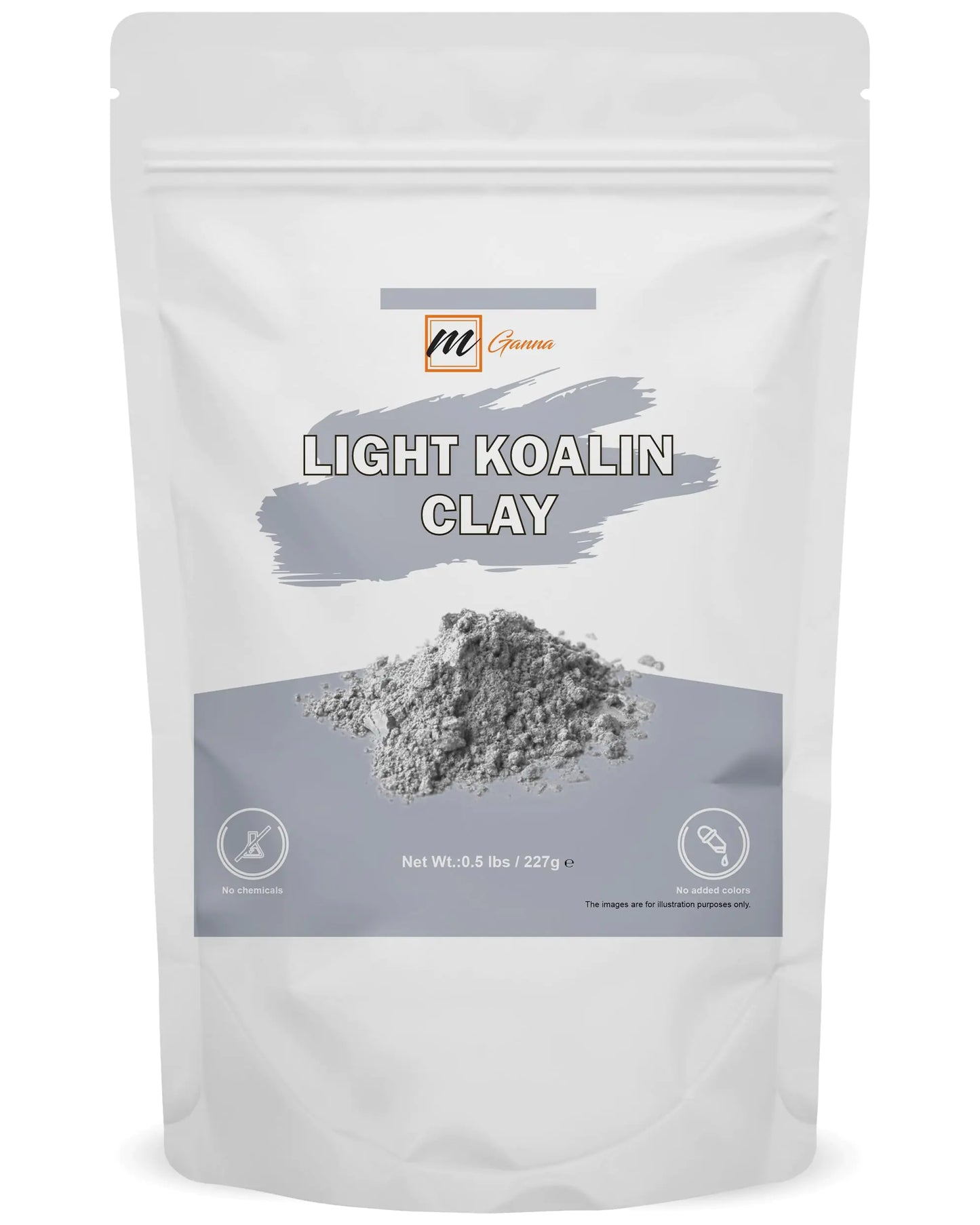 mGanna 100% Natural Light Kaolin Clay Powder for Facial Masks Creams Face Masks and Soap Making 0.5Lbs