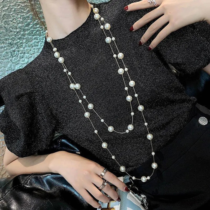 Vintage Multi-Layer Pearl Necklace for Women