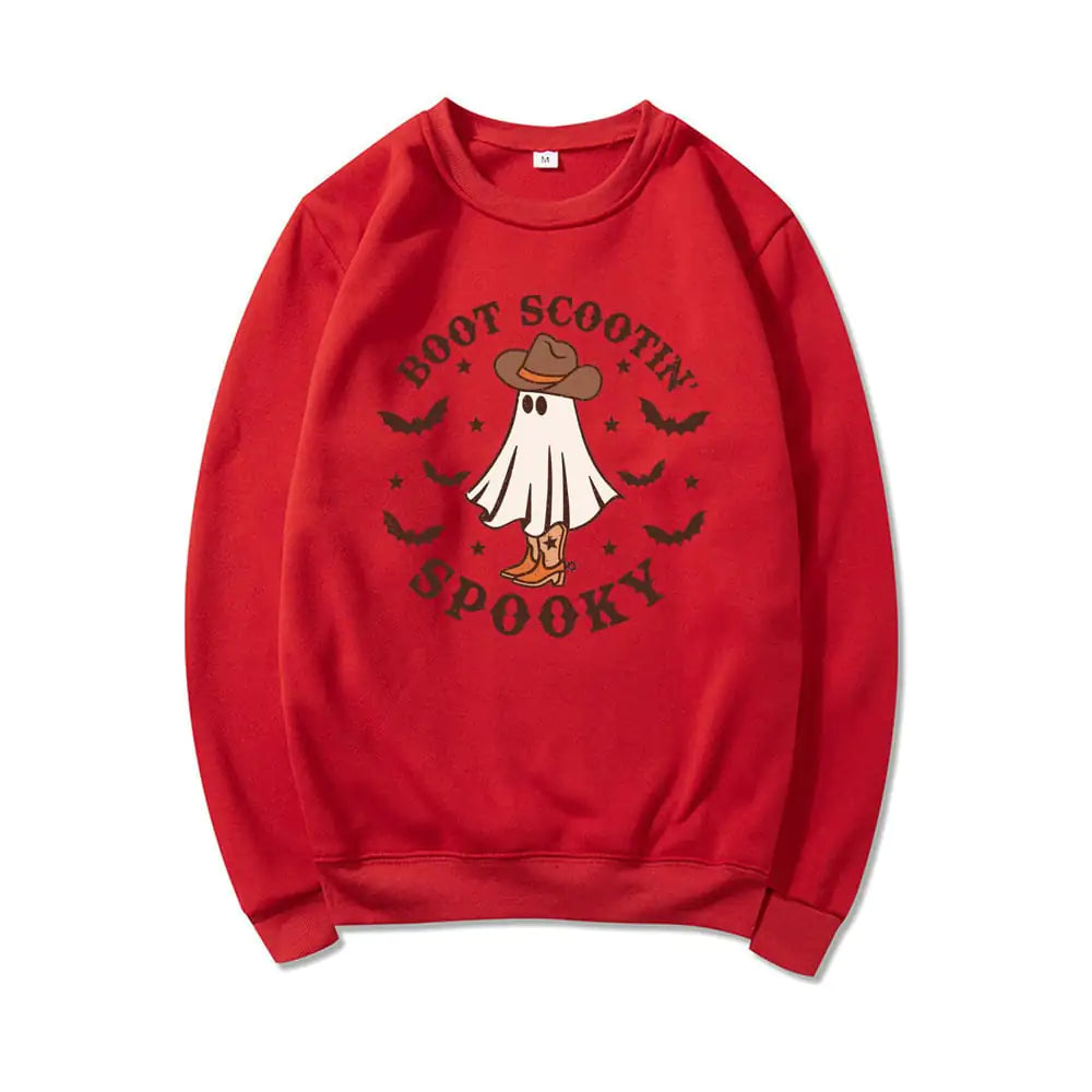 Cowboy Ghost Halloween Hoodie - Boot Scootin Spooky