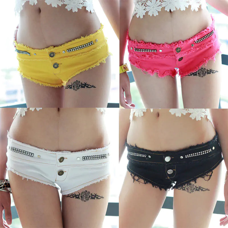 Denim Hot Pants for Nightclubs - Stylish and Trendy