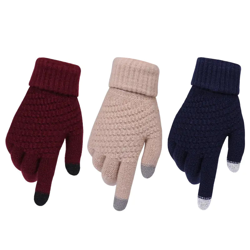 Winter Knitted Touchscreen Gloves for Couples - Wholesale