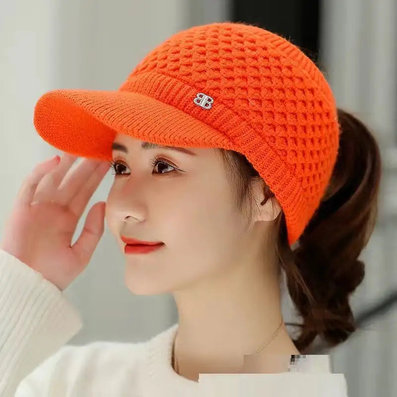 Thick Warm Knitted Wool Hat for Autumn and Winter