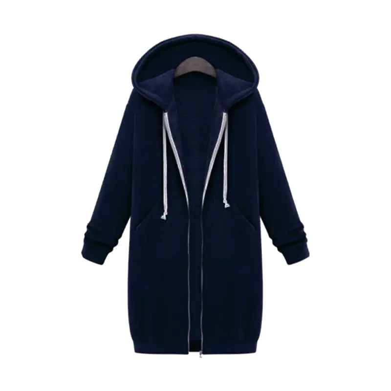 Hooded Long-Sleeved Winter Sweater Jacket for Women