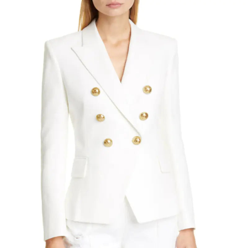 Elegant Double Breasted Slim Fit Ladies Blazer