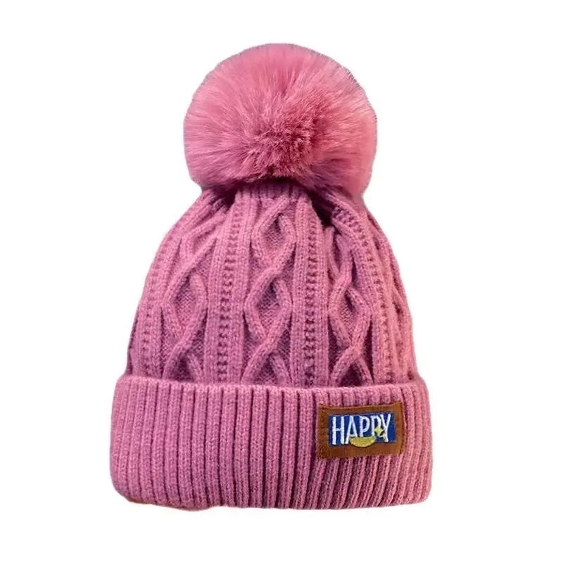 Thickened Fleece-lined Woolen Knitted Winter Hat