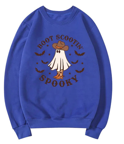Cowboy Ghost Halloween Hoodie - Boot Scootin Spooky