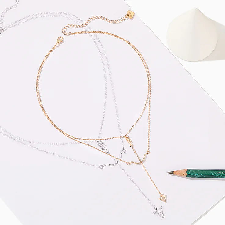 Zengliu Designer Layered Necklace with Arrow Pendant