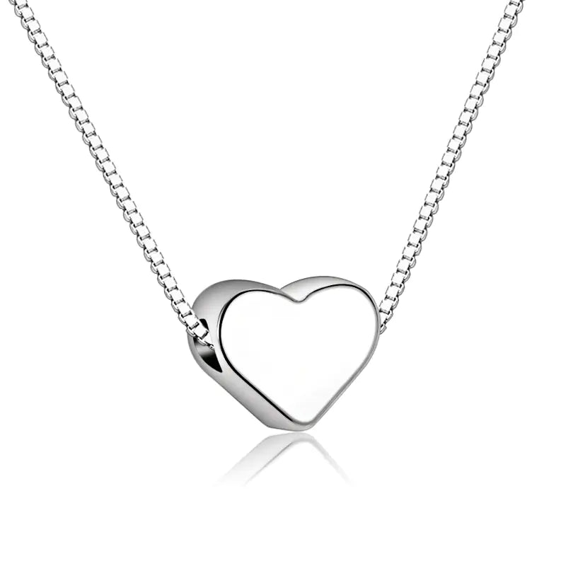 S925 Silver Heart Pendant Necklace for Women