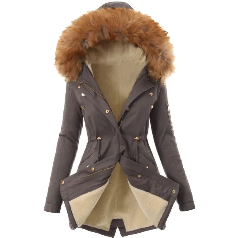 Slim Warm Hooded Padded Jacket for Women