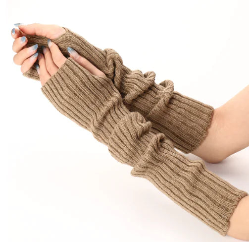 Knitted Wool Half Finger Gloves for Comfort and Warmth