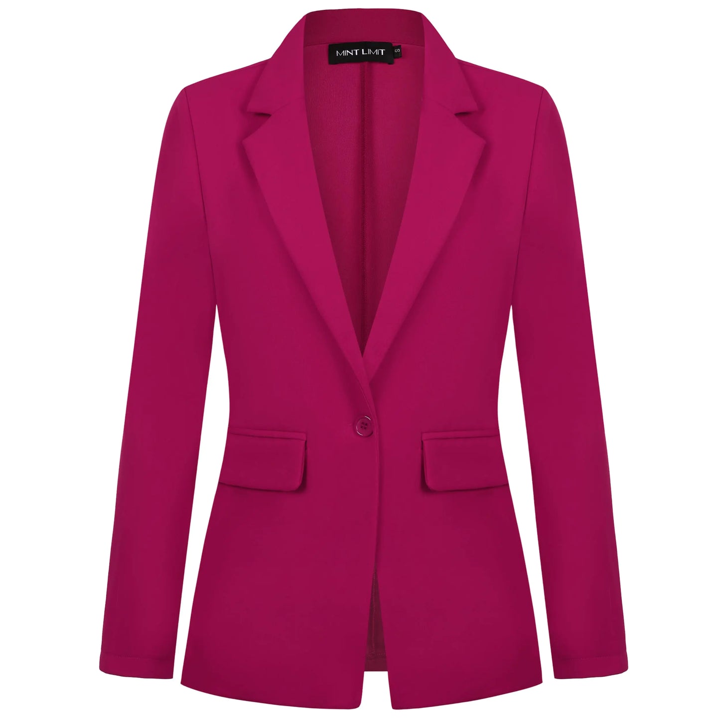 MINTLIMIT Hot Pink Blazer Jacket for Women Long Sleeve Notched Lapel Solid Stretchy Suit Jacket Tailored Outfit2XL