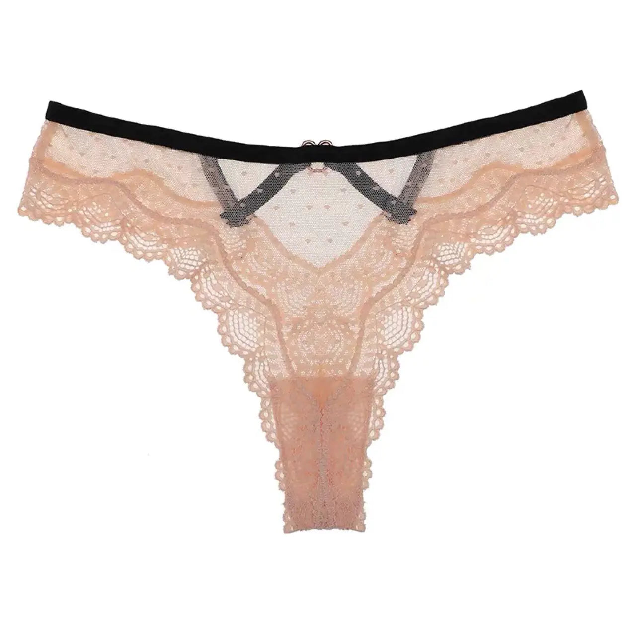 Romantic Lace Women’s Thong – Sheer Low Waist Lingerie Panties