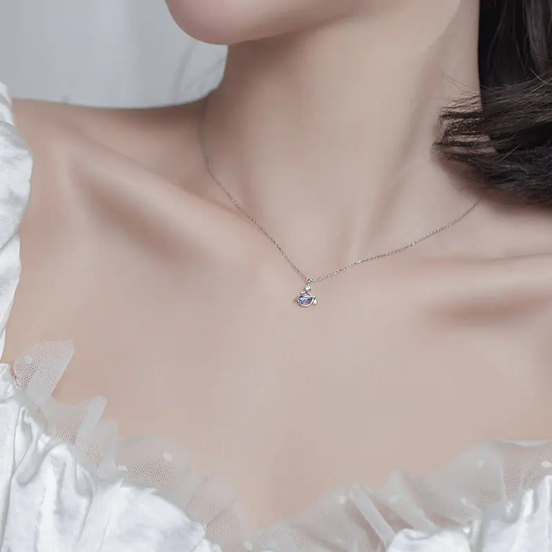 Sterling Silver Asteroid Necklace for Women