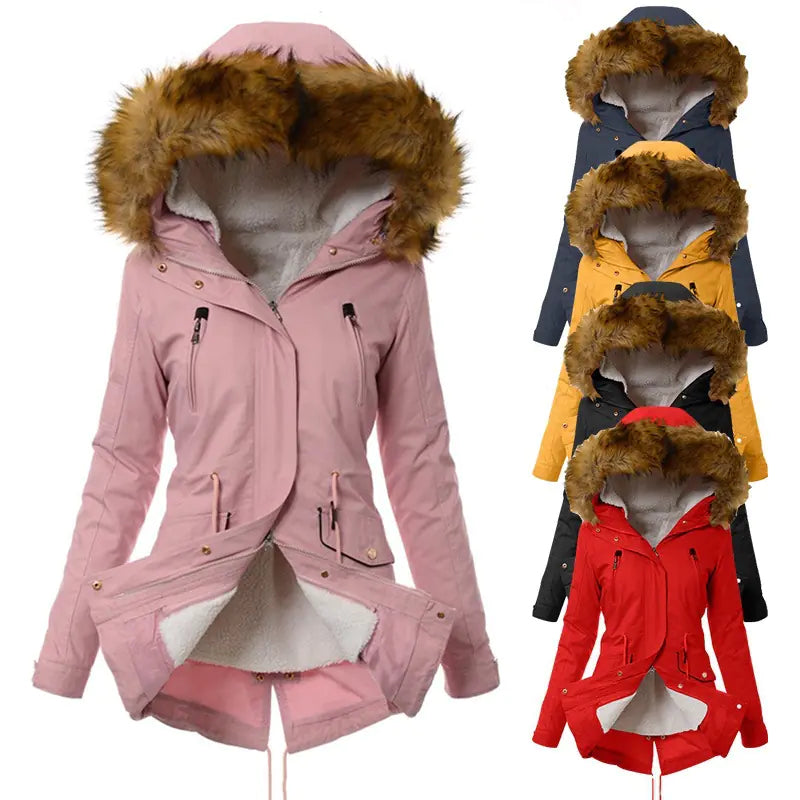 Slim Warm Hooded Padded Jacket for Women