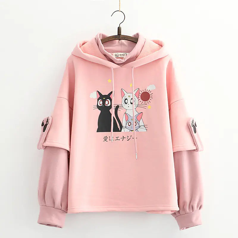 New Fall Winter Women's Hooded Sweatshirt for Students