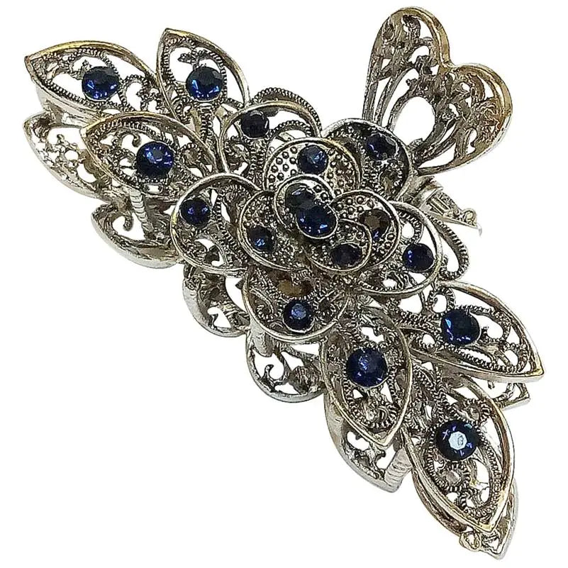 Large Retro Flower Hairpin Clip – Vintage European Style Alloy Hair Accessory for Women