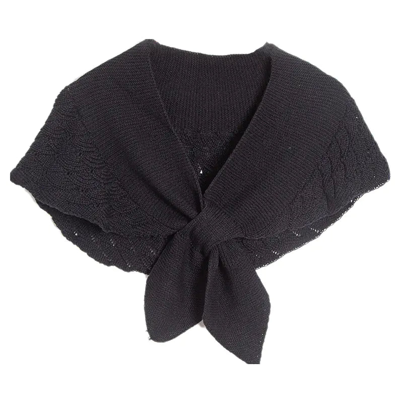 Ladies' Hollow Knit Shawl Cape and Scarf Vest