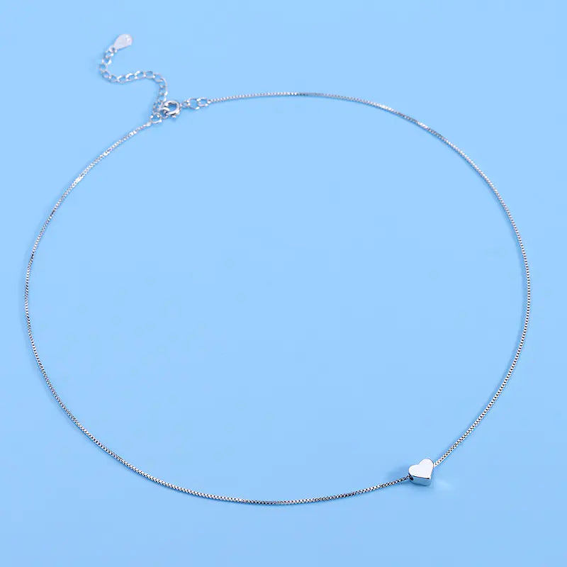 S925 Silver Heart Pendant Necklace for Women