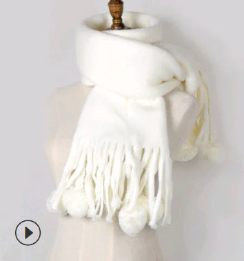 Women's Yarn Scarf, Winter Versatile Thick Wrap
