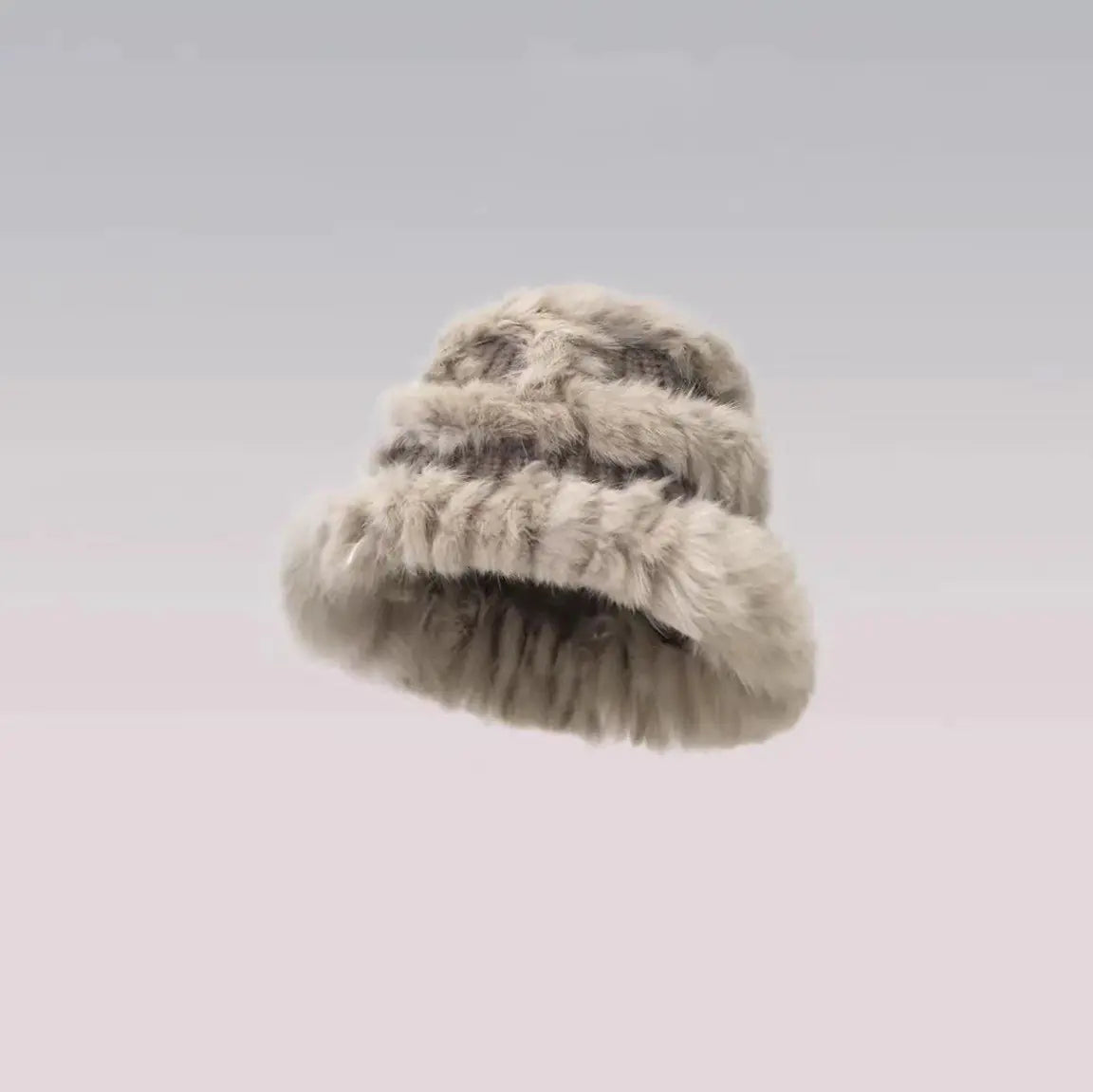 Women's Thickened Plush Knitted Rabbit Fur Hat