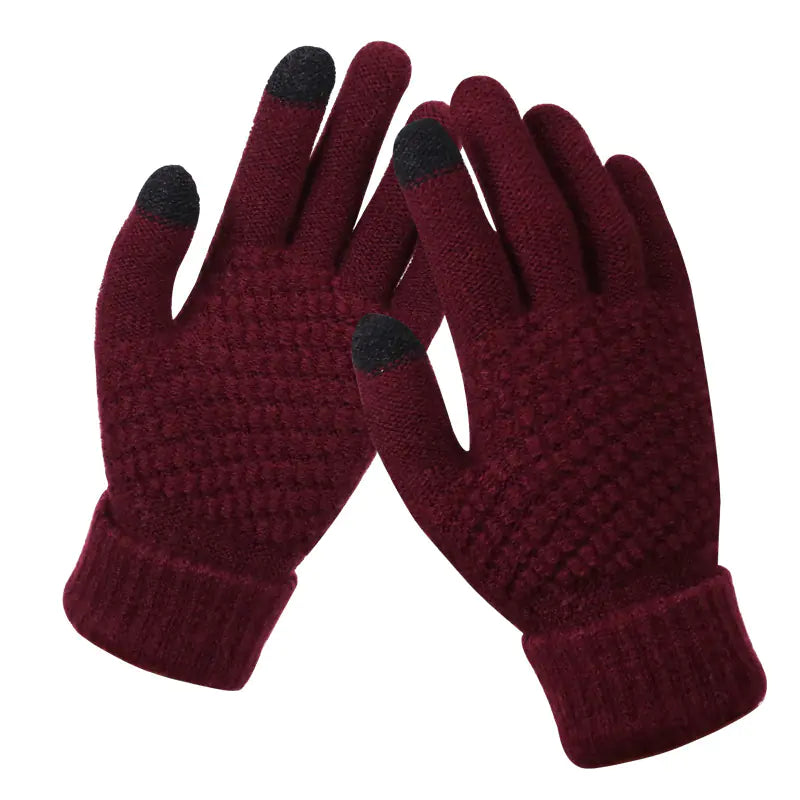 Winter Knitted Touchscreen Gloves for Couples - Wholesale