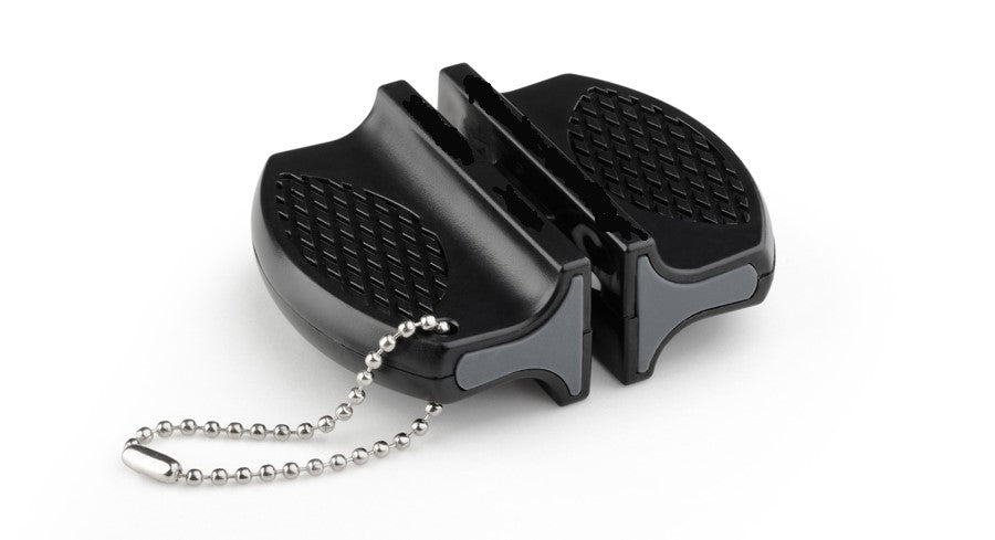 2-Stage Manual Knife Sharpener – Non-Slip Base, Compact Design (Black)
