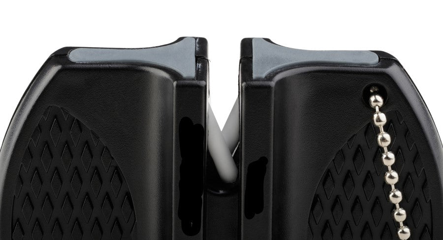 2-Stage Manual Knife Sharpener – Non-Slip Base, Compact Design (Black)