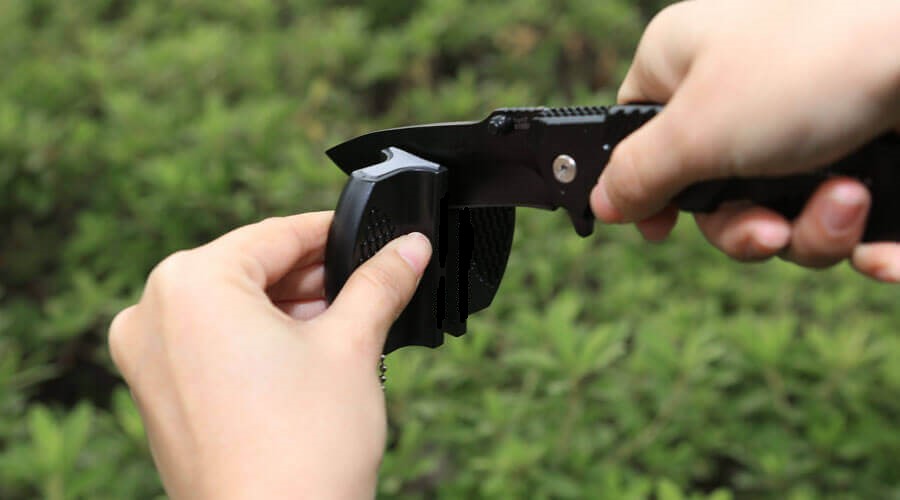 2-Stage Manual Knife Sharpener – Non-Slip Base, Compact Design (Black)