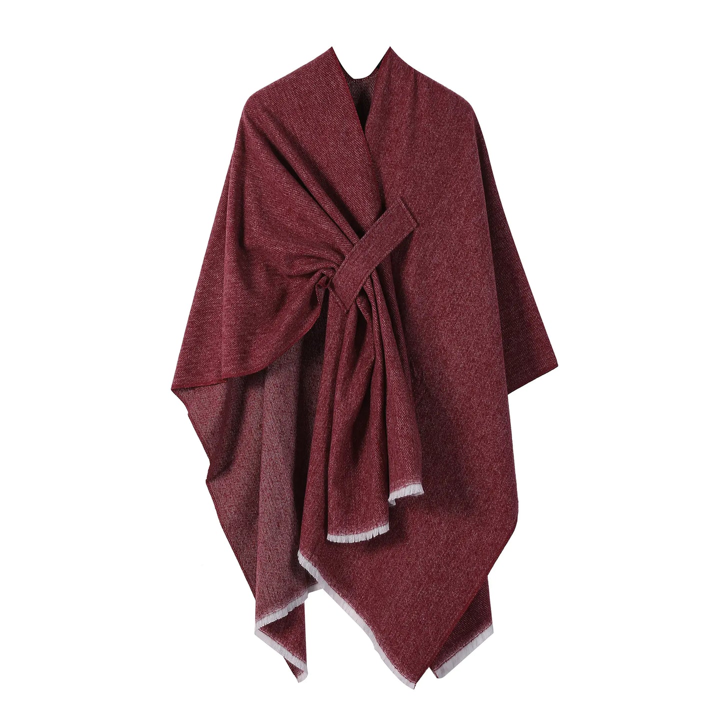 Solid Color Fashion Faux Cashmere Shawl for Women