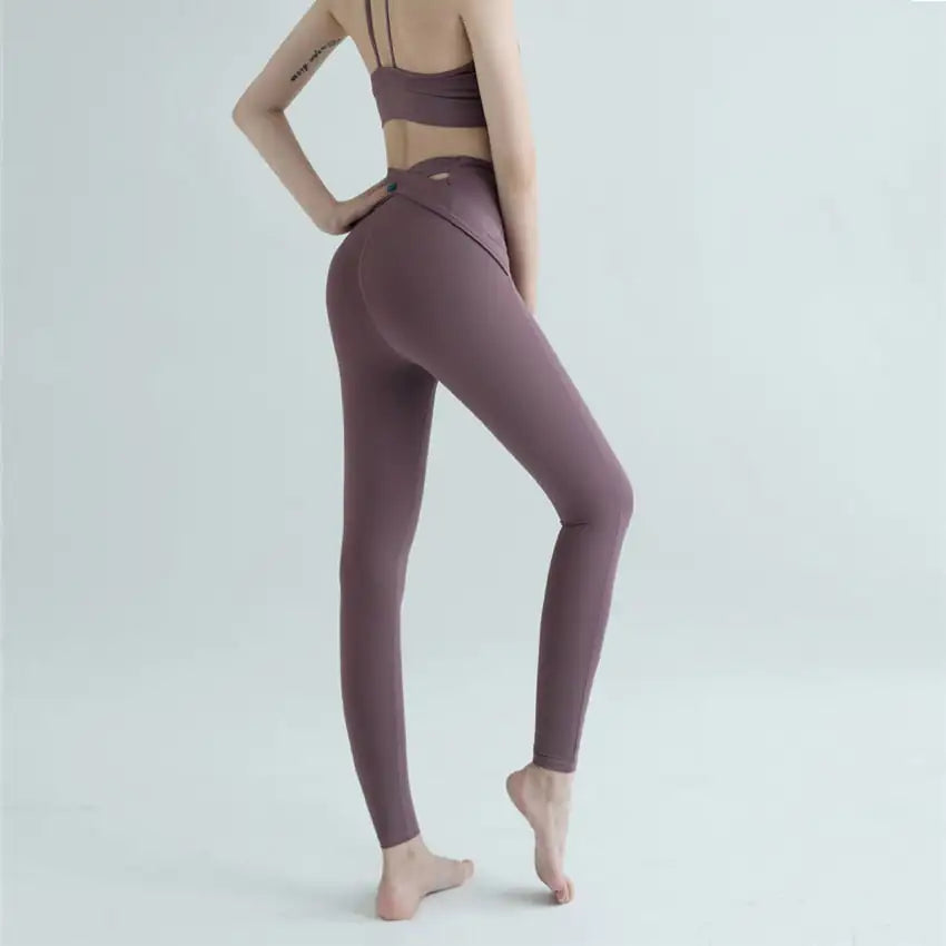 High Waist Women's Peach Hip Yoga Sports Tights