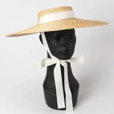 Vintage Oversized Lace-up Straw Shading Hat