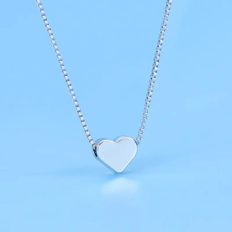 S925 Silver Heart Pendant Necklace for Women