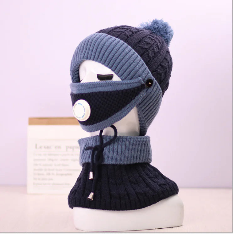 Winter Cycling Face Mask and Fleece Neck Warmer Set