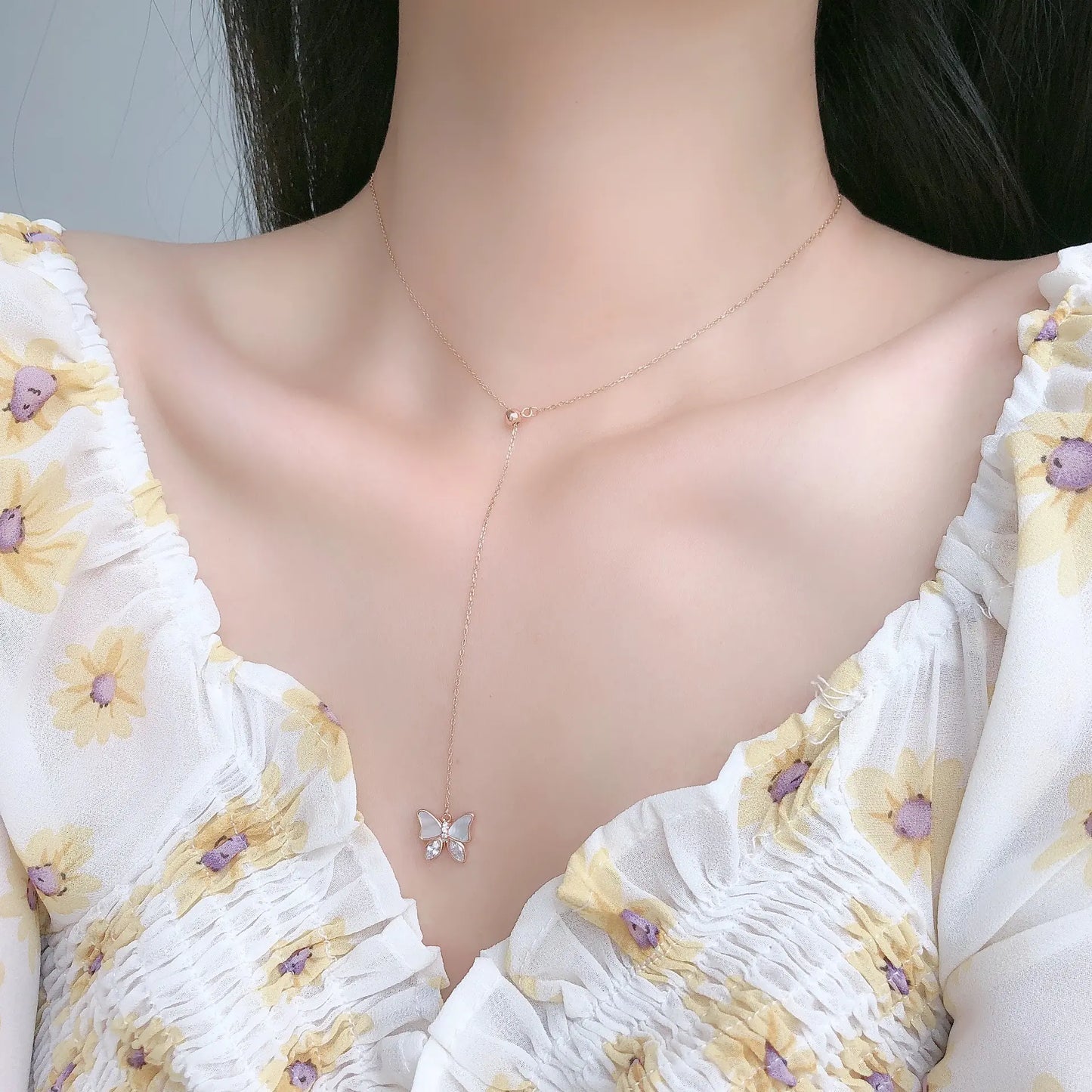 S925 Silver Butterfly Necklace for Women - Unique Design
