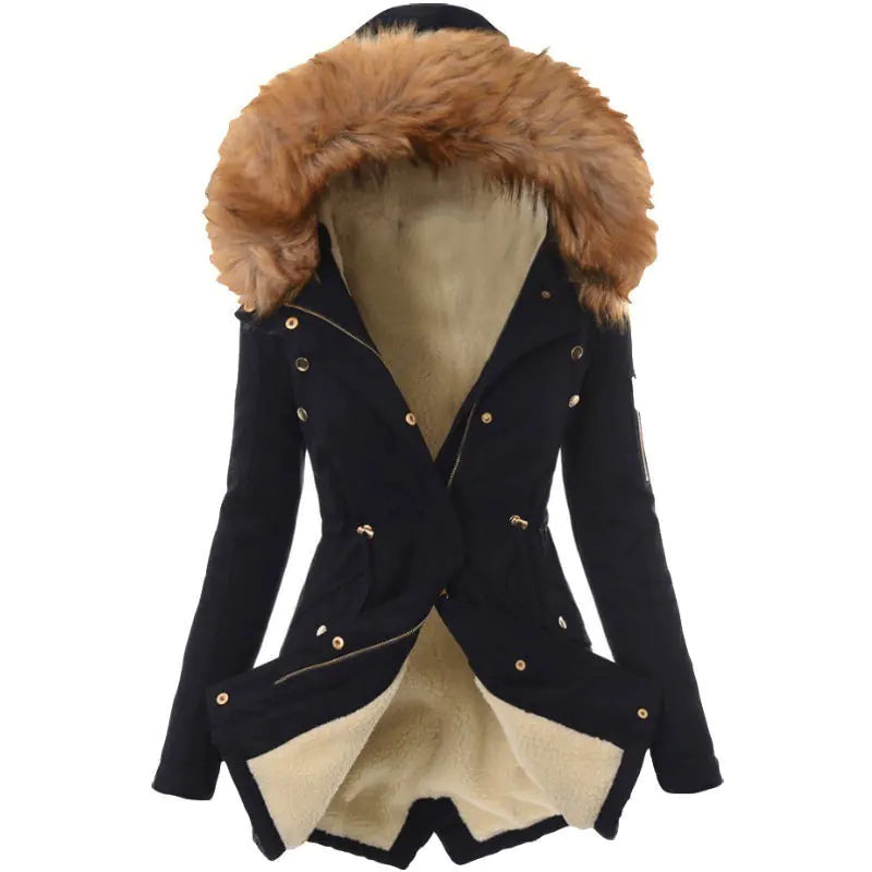 Slim Warm Hooded Padded Jacket for Women