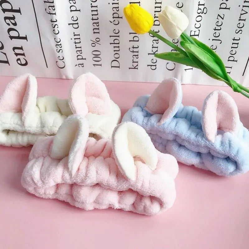 Rabbit Ear Headband for Makeup and Face Masks