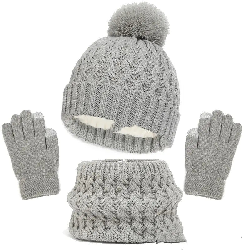 Children's Three-Piece Hat, Scarf, and Gloves Set