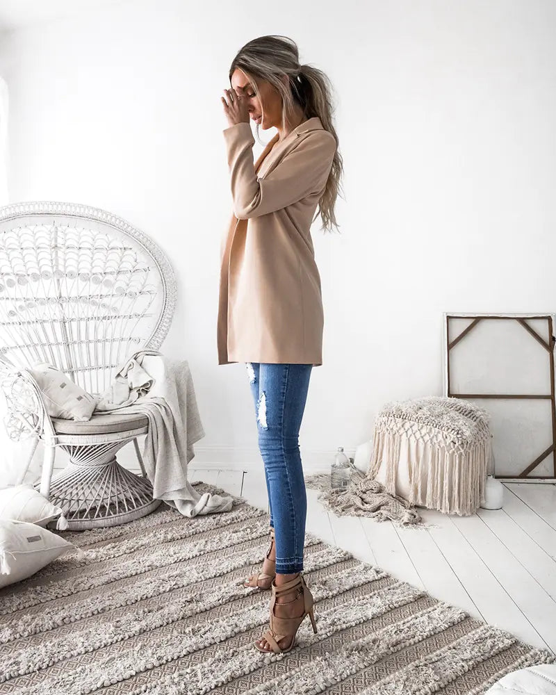 Stylish Slim-Fit Blazer Cardigan Jacket