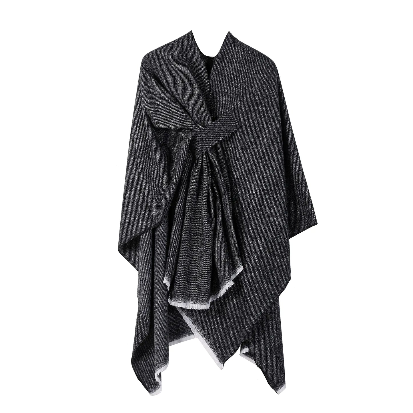 Solid Color Fashion Faux Cashmere Shawl for Women