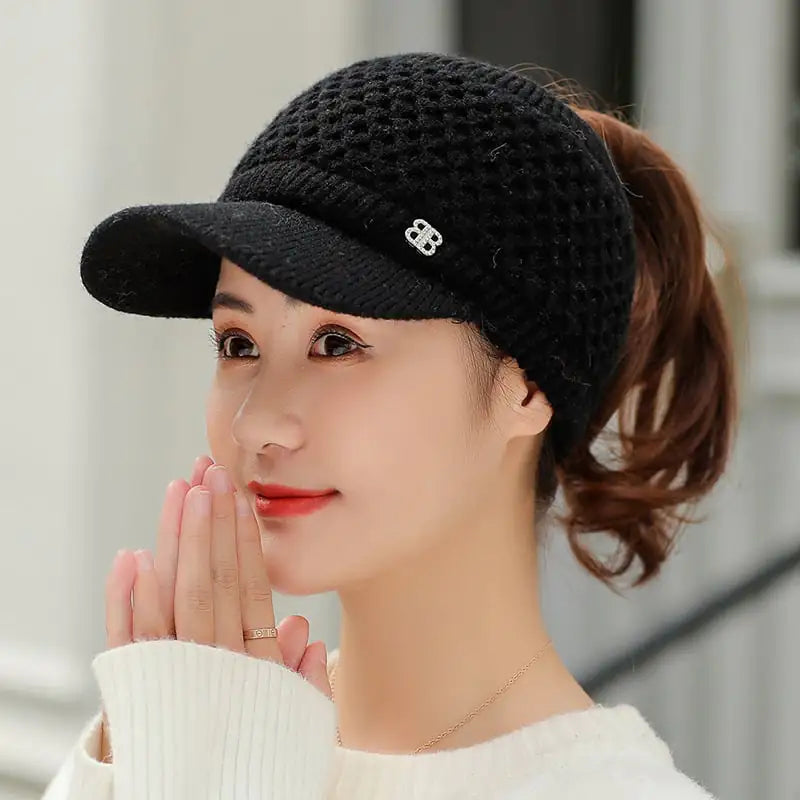 Thick Warm Knitted Wool Hat for Autumn and Winter