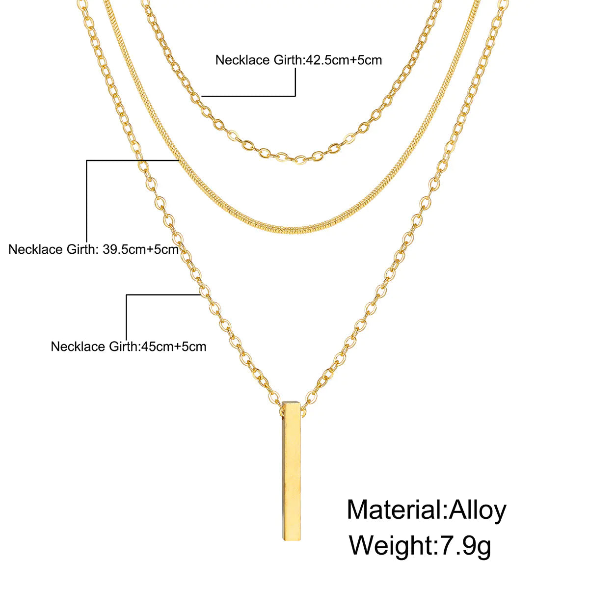 Minimalist Layered Pendant Necklace for Women
