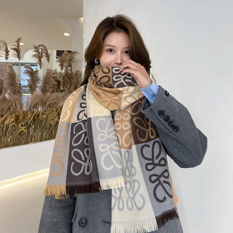 Women's Winter Scarf - Reversible Cashmere Shawl