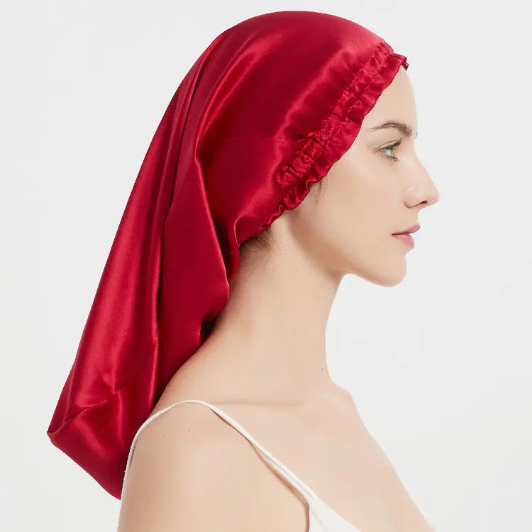 Silk Long Tube Thermal Heat Cap for Hair Care