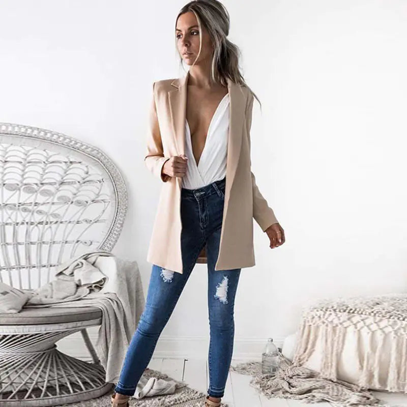 Stylish Slim-Fit Blazer Cardigan Jacket