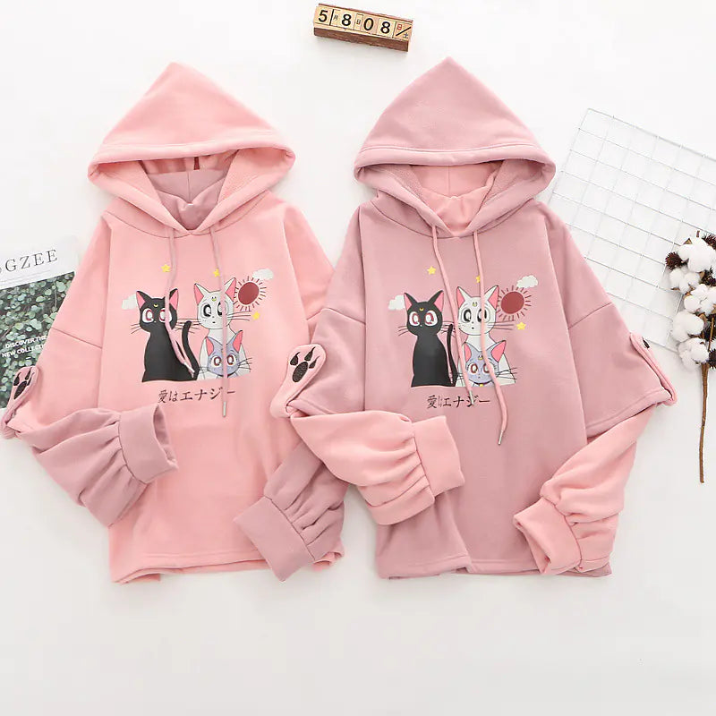 New Fall Winter Women's Hooded Sweatshirt for Students