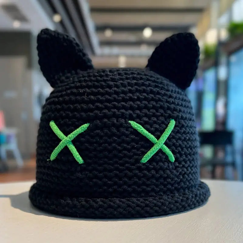 Children's Woolen Cap with Cute Cat Ears